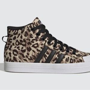 Adidas Leopard Pattern High-Tops with Black Accents
